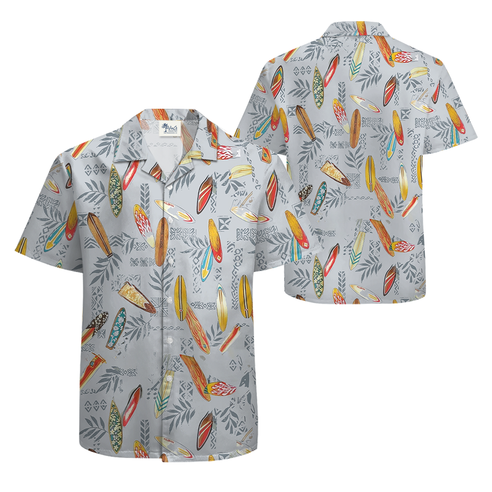 Vintage Surfing Board Aloha Shirt
