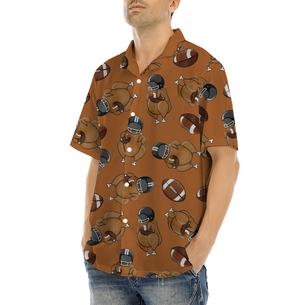 Funny Chicken Football Hawaiian Shirt