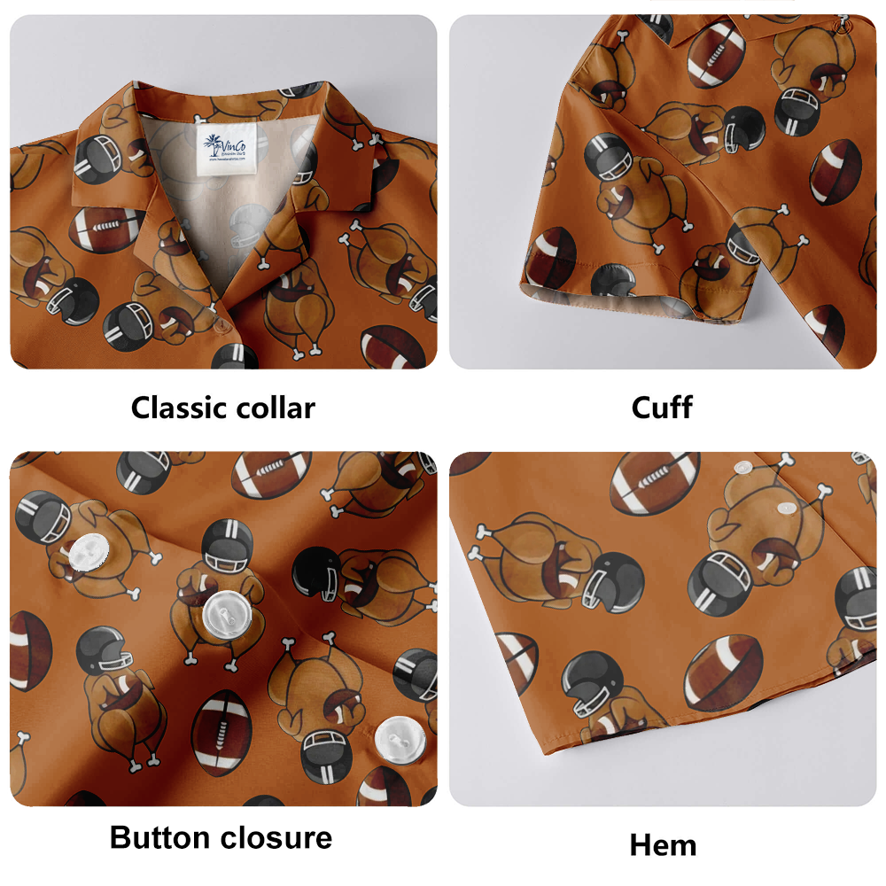 Funny Chicken Football Hawaiian Shirt