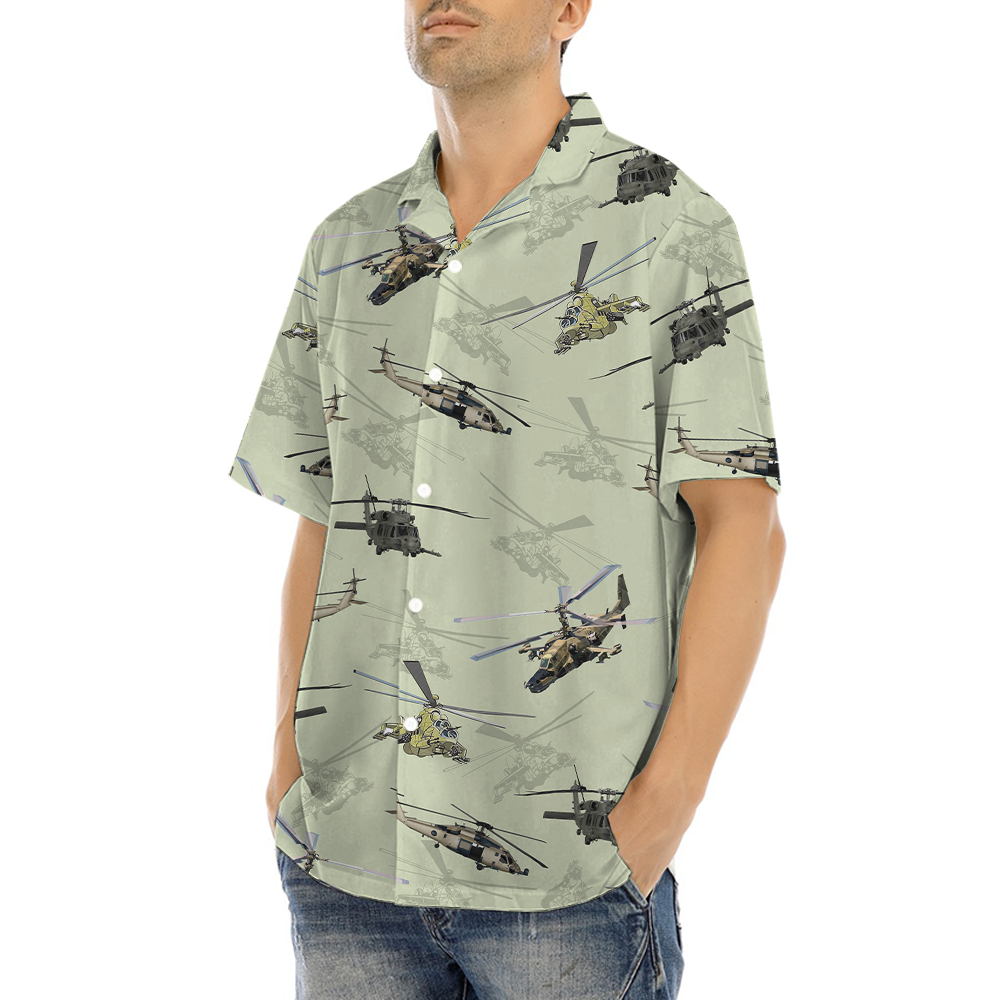 Helicopter Hawaiian Shirt