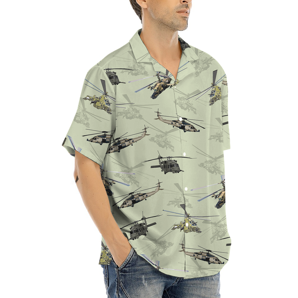 Helicopter Hawaiian Shirt