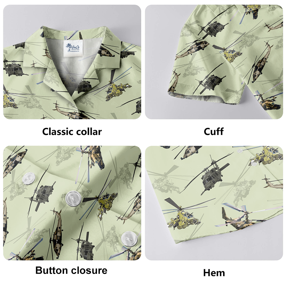 Helicopter Hawaiian Shirt