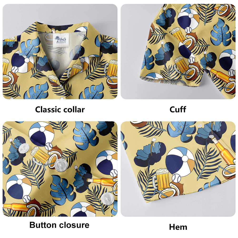 Classic Floral Beer Hawaiian Shirt