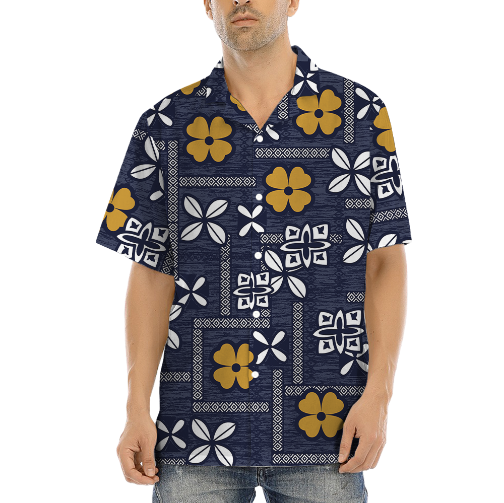 Vintage Hibiscus Tapa Hawaiian Shirt