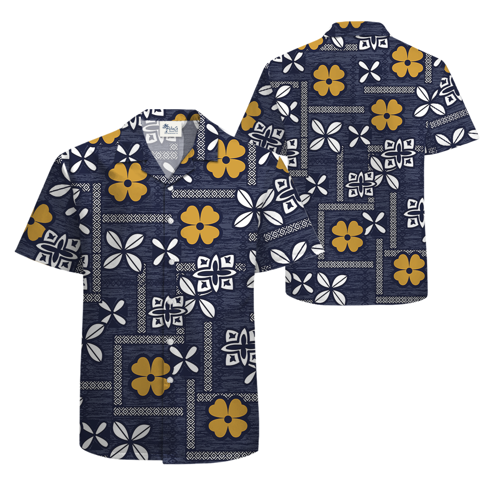 Vintage Hibiscus Tapa Hawaiian Shirt
