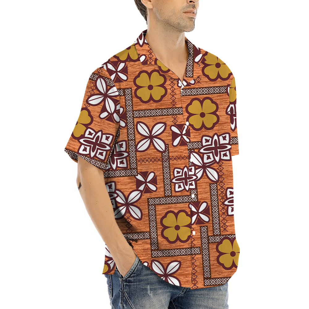 Vintage Hibiscus Tapa Hawaiian Shirt