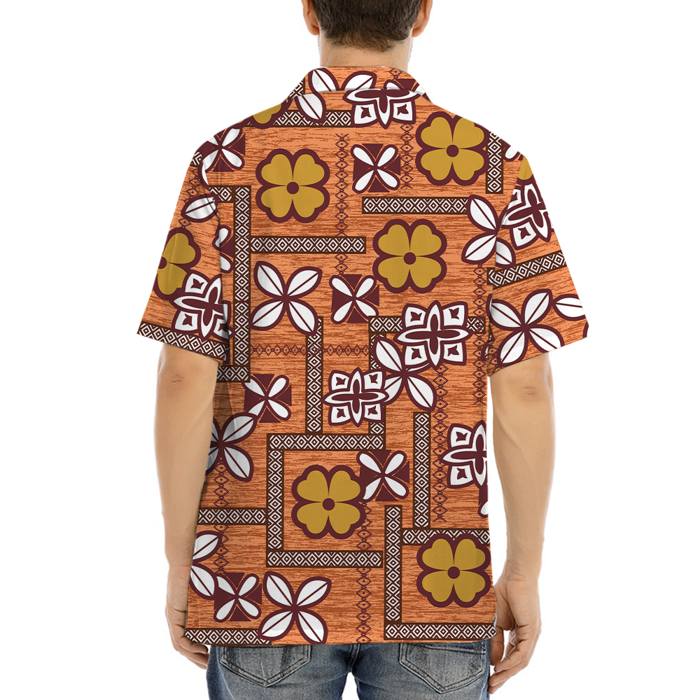 Vintage Hibiscus Tapa Hawaiian Shirt
