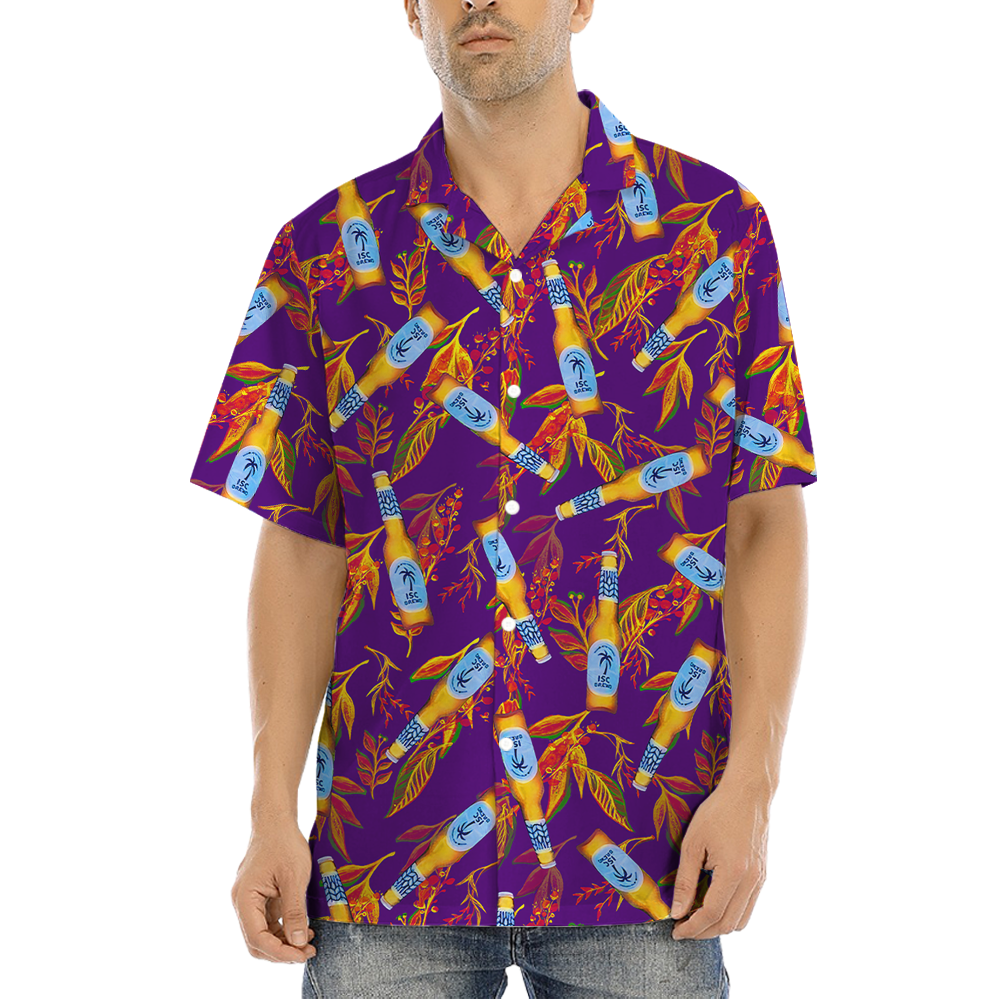 Classic Beer Tropical Purple Hawaiian Shirt - variant image 1