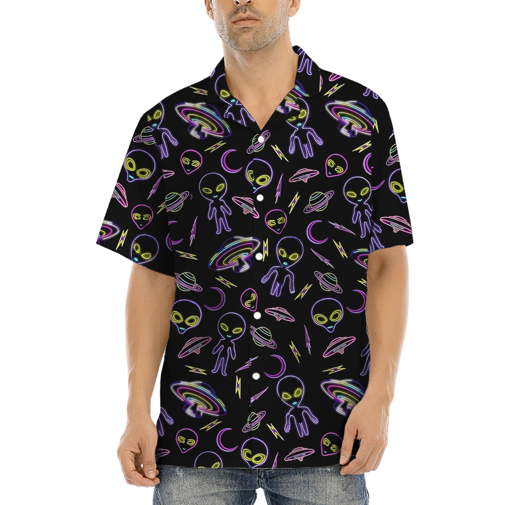 Alien Neon Light Hawaiian Shirt - variant image 1