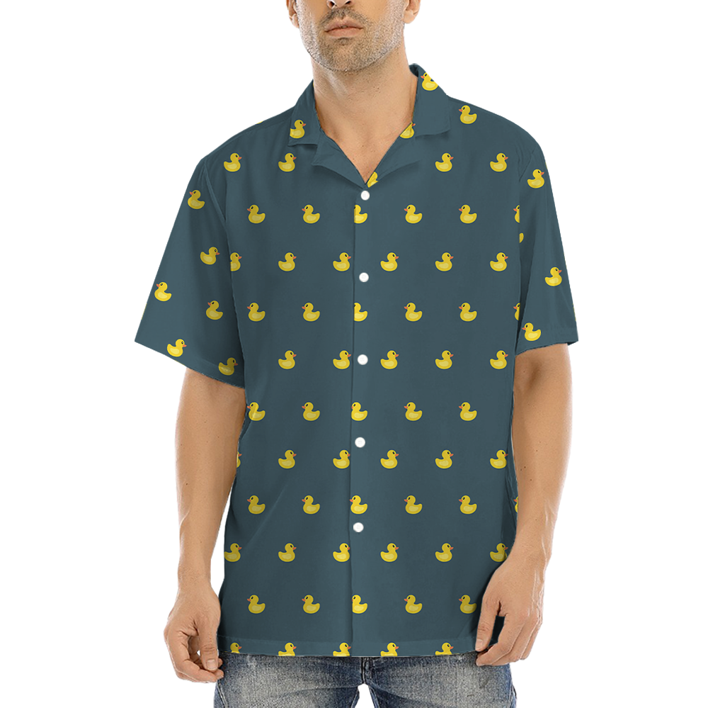 Rubber Duck Hawaiian Button Up Shirt