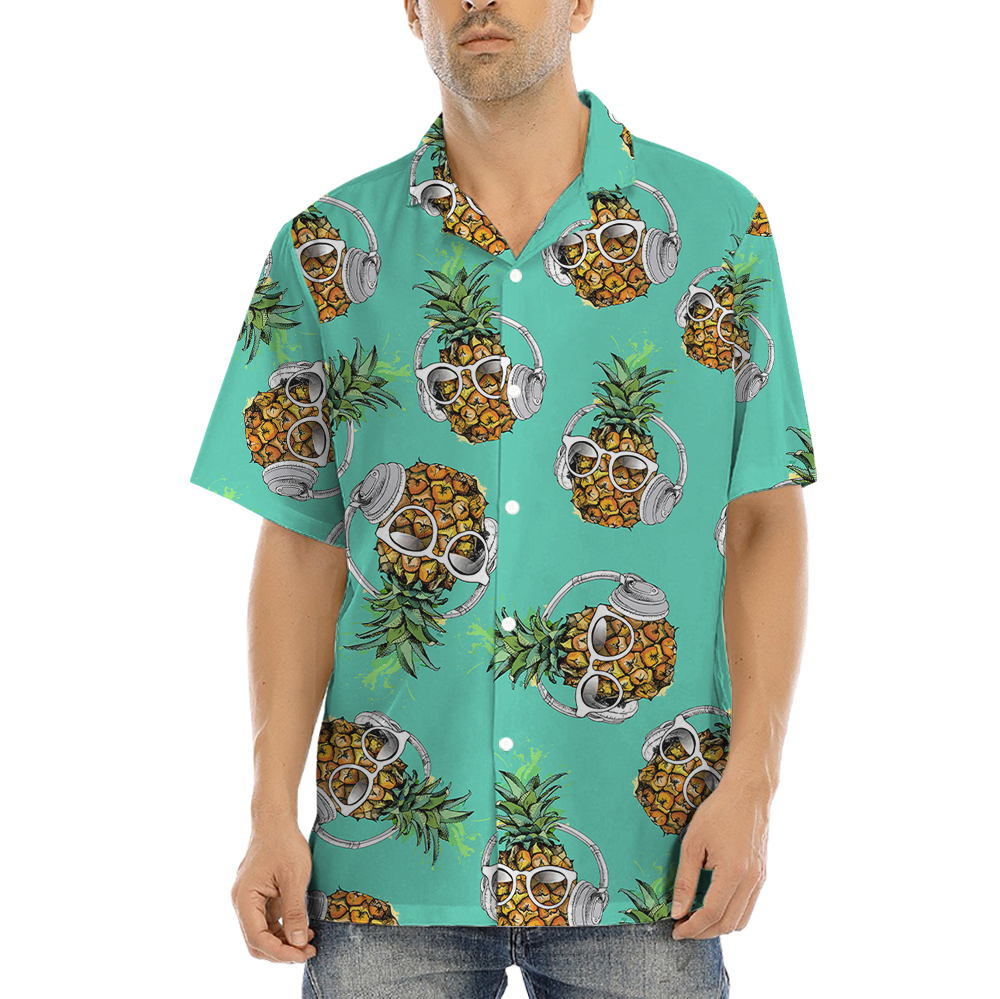 Headphone Pineapple Hawaiian Shirt - variant image 1