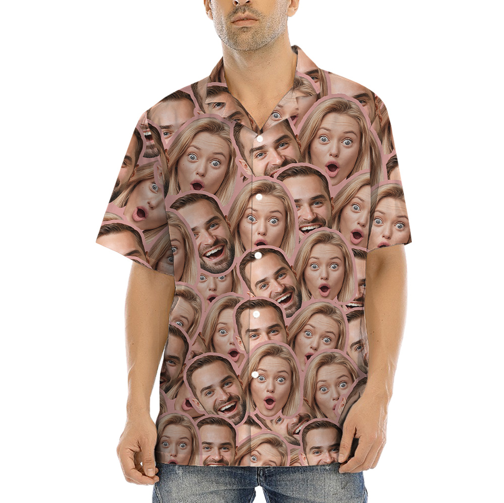 All Over Print Couple Pictures Hawaiian Shirt - variant image 1