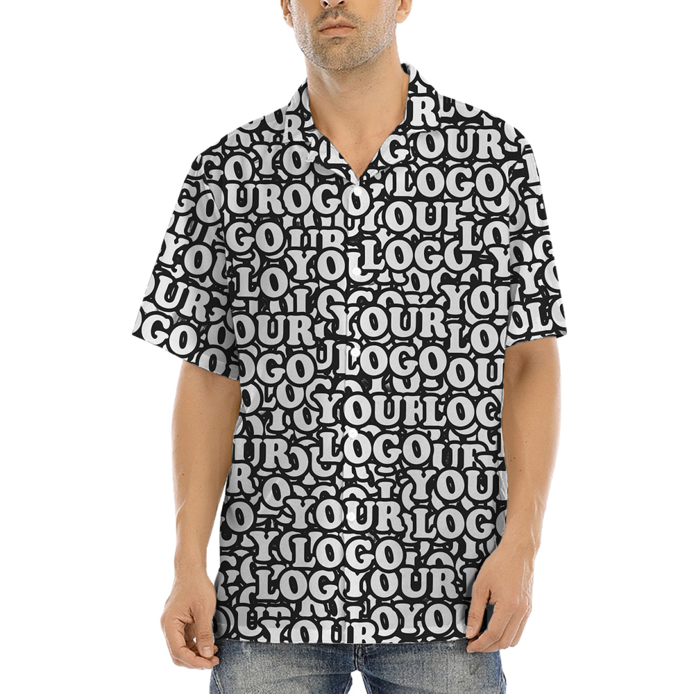 Full Custom Logo Hawaiian Button Up Shirt - variant image 1
