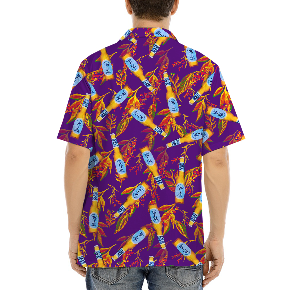 Classic Beer Tropical Purple Hawaiian Shirt