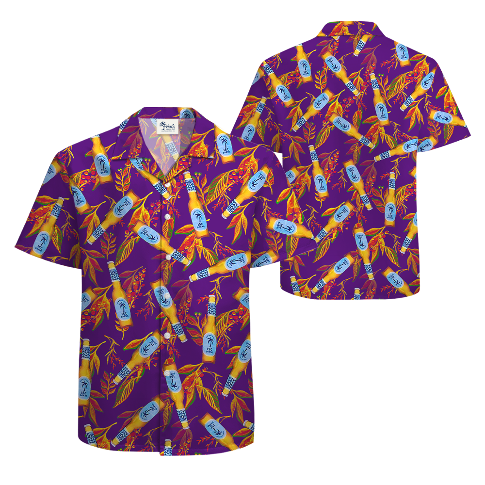 Classic Beer Tropical Purple Hawaiian Shirt