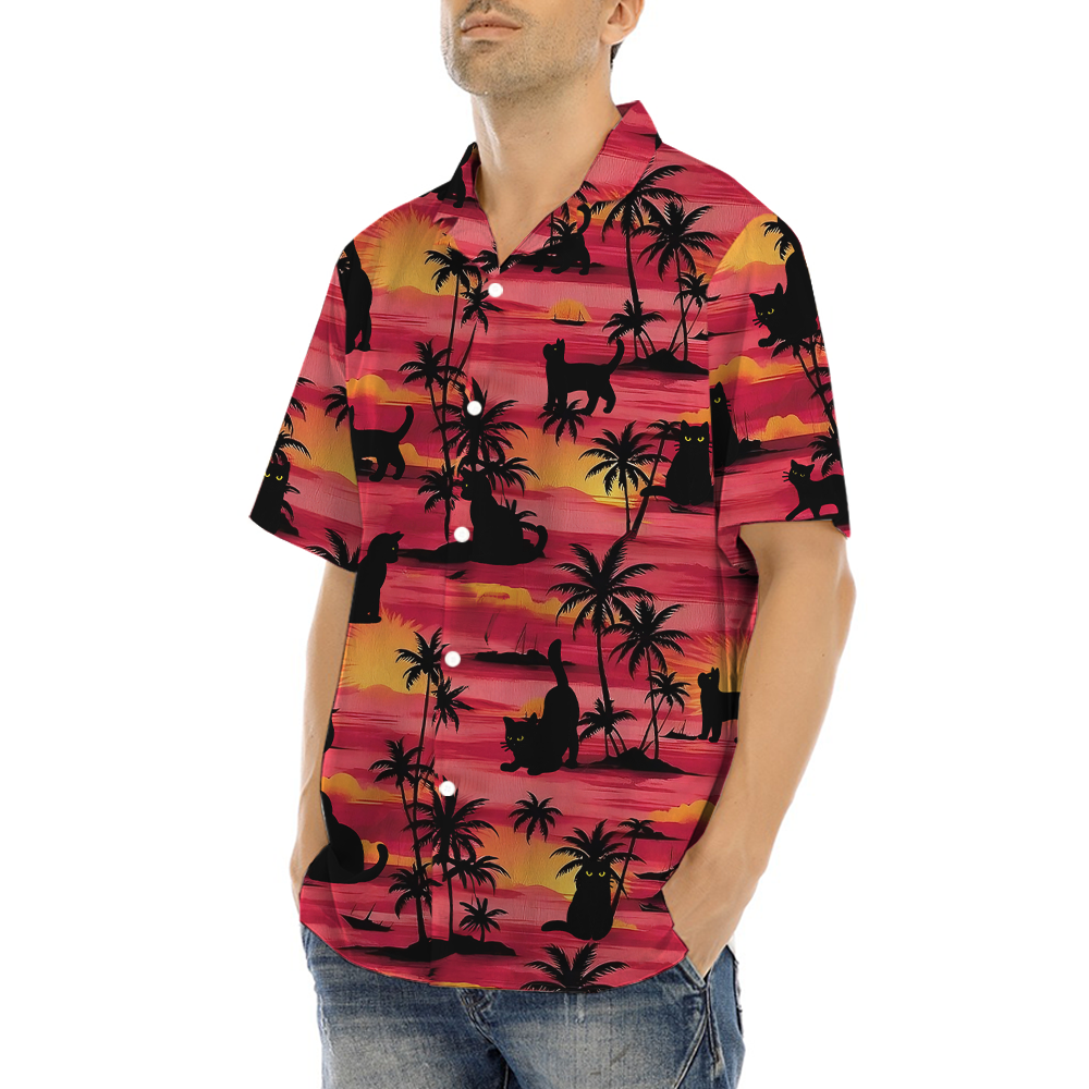 Cat Tropical Islands Hawaiian Shirt