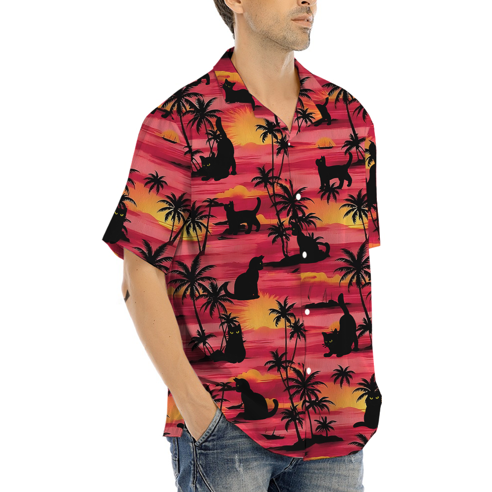 Cat Tropical Islands Hawaiian Shirt