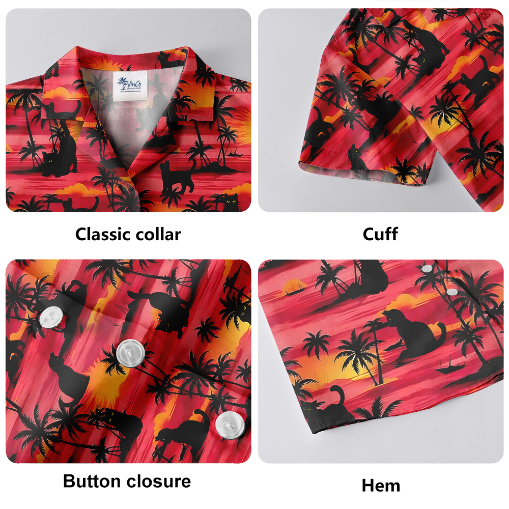 Cat Tropical Islands Hawaiian Shirt