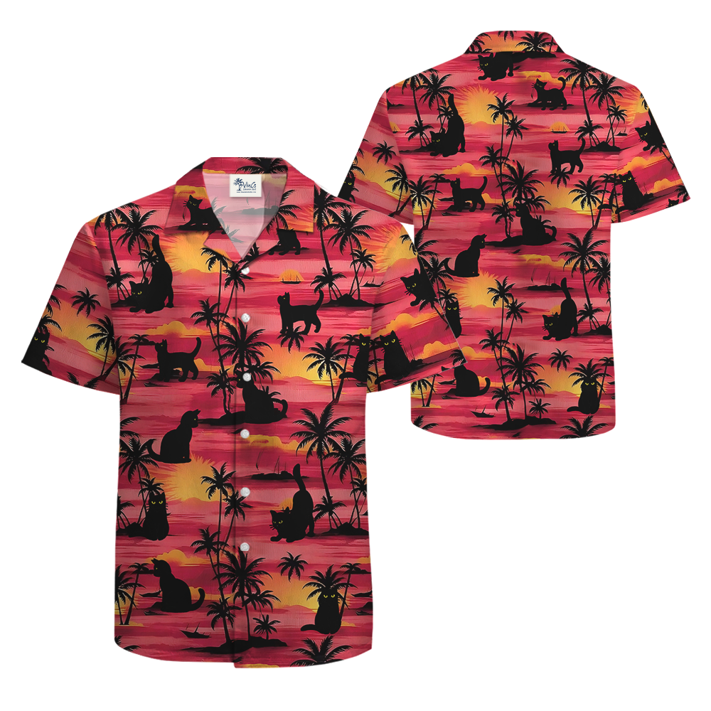 Cat Tropical Islands Hawaiian Shirt