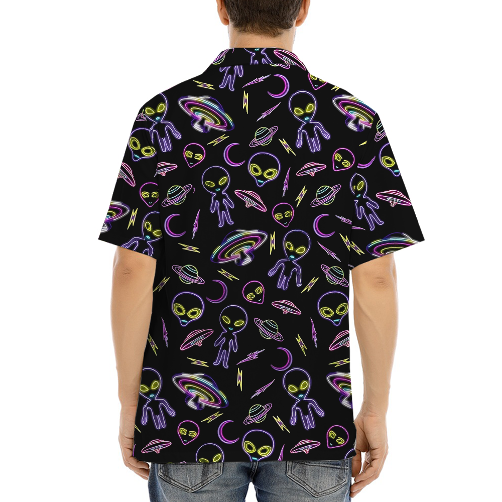 Alien Neon Light Hawaiian Shirt