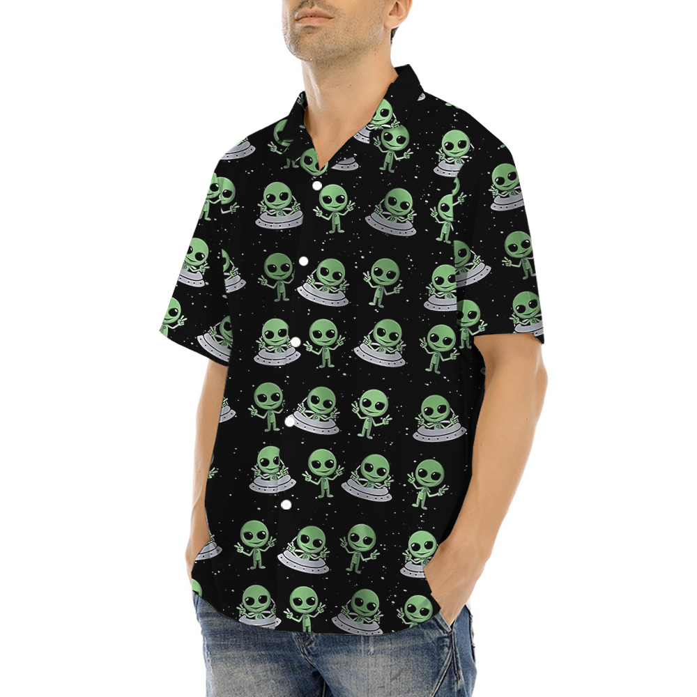 Cute Alien UFO Hawaiian Shirt
