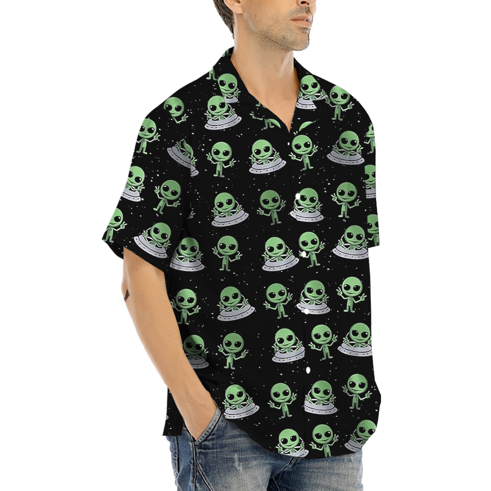 Cute Alien UFO Hawaiian Shirt