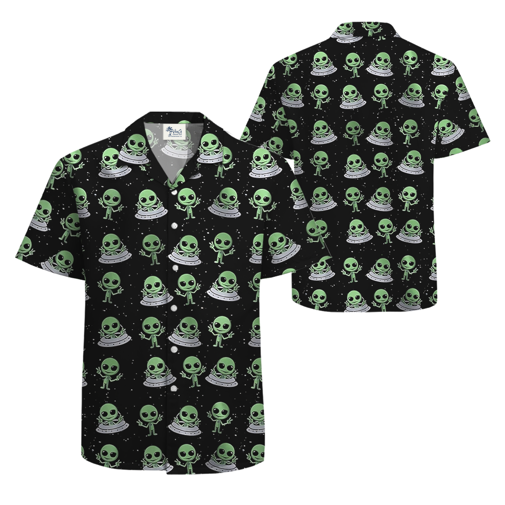 Cute Alien UFO Hawaiian Shirt