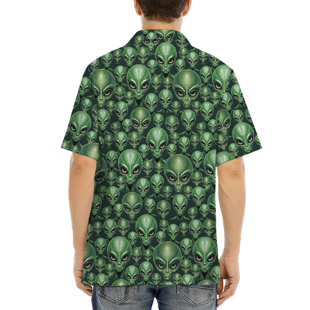 Green Alien Hawaiian Shirt
