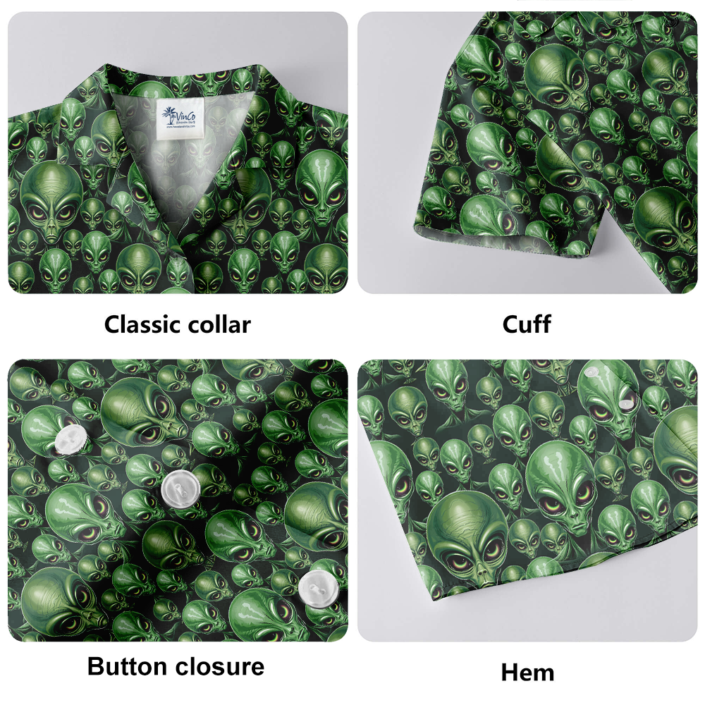 Green Alien Hawaiian Shirt