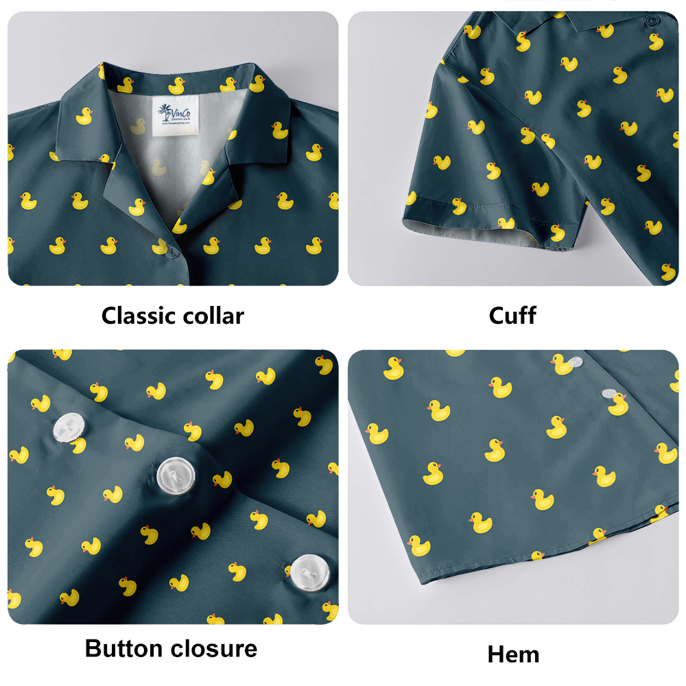 Rubber Duck Hawaiian Button Up Shirt
