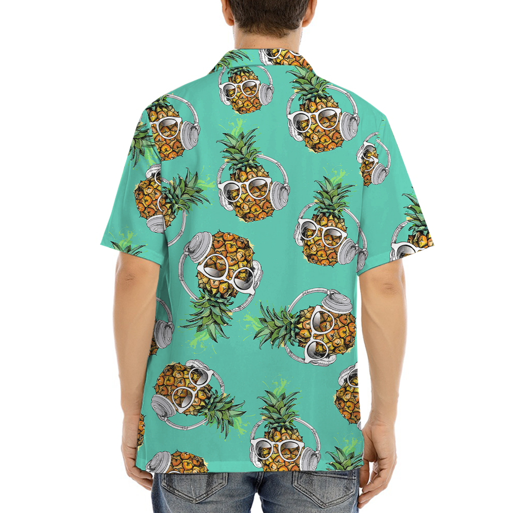 Headphone Pineapple Hawaiian Shirt