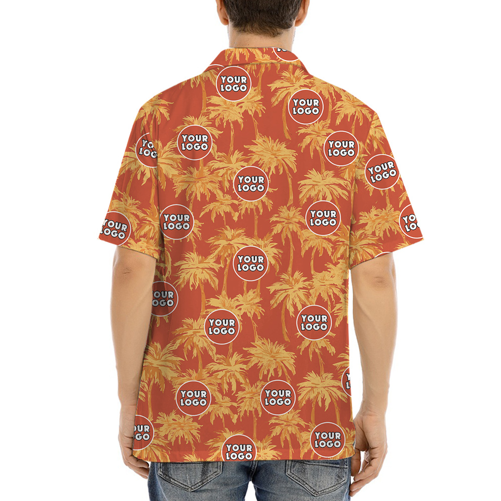Yellow Palm Tree Tropical Shirt Custom Logo