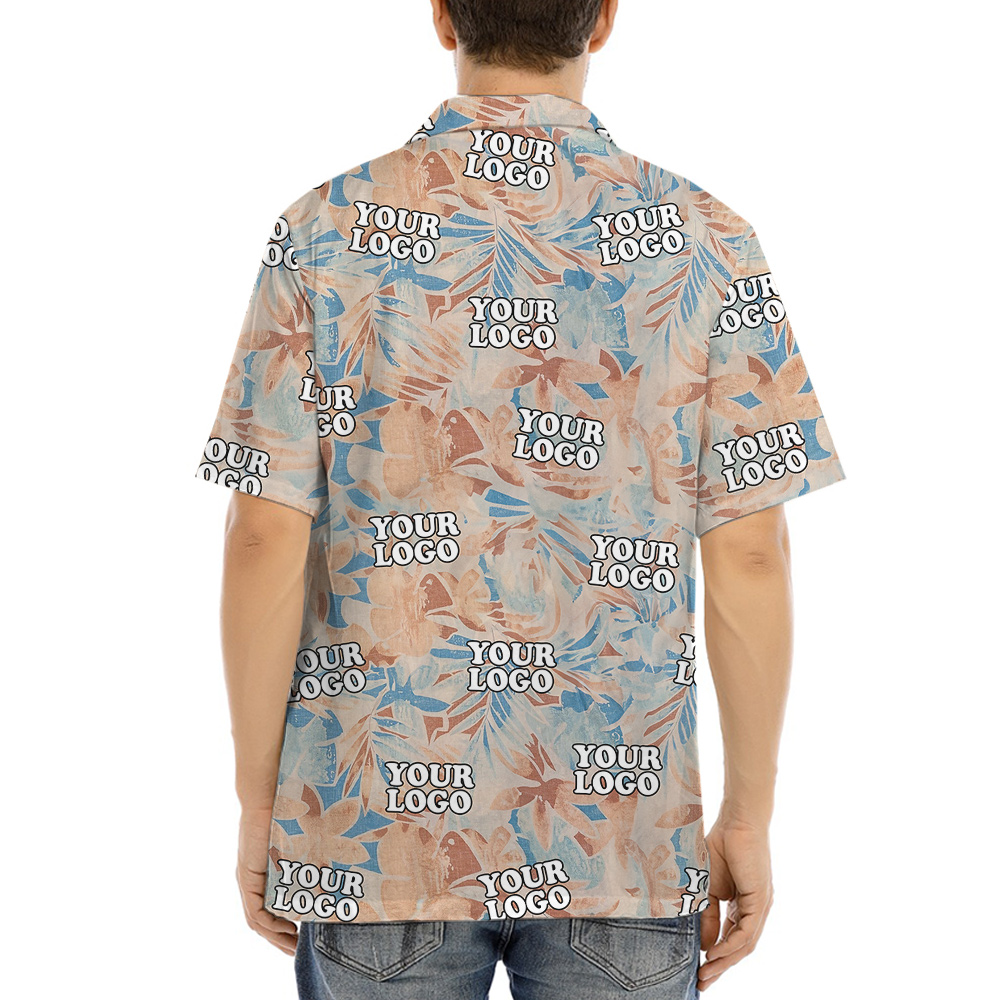 Pink Floral Pattern Hawaiian Shirt Personalized Logo
