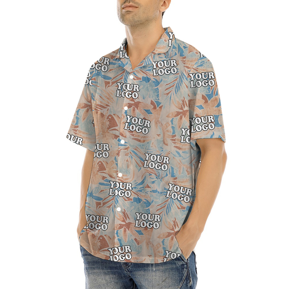 Pink Floral Pattern Hawaiian Shirt Personalized Logo
