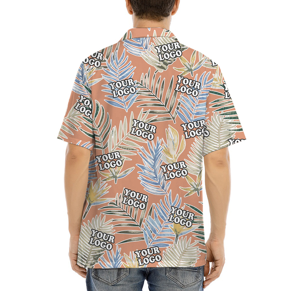 Pink Leaves Theme Hula Shirt Custom 1-5 Pictures