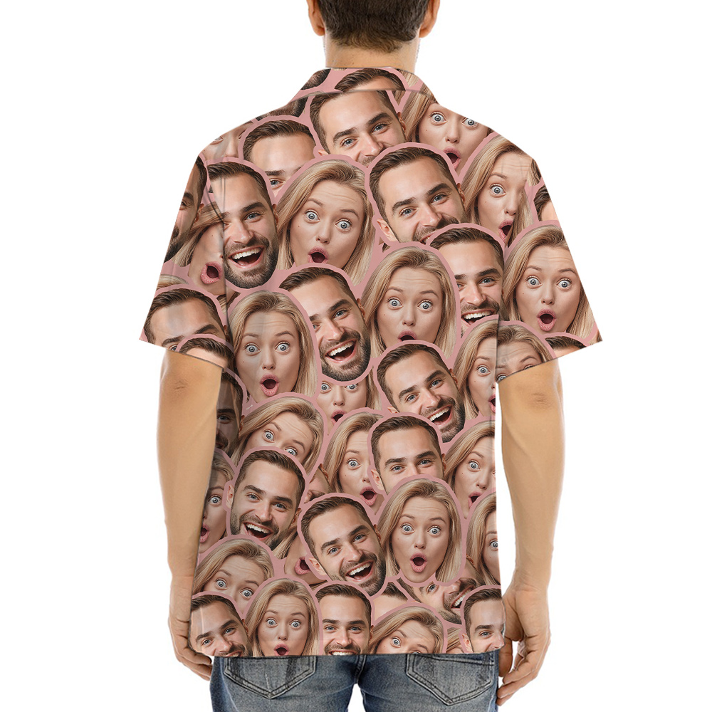 All Over Print Couple Pictures Hawaiian Shirt