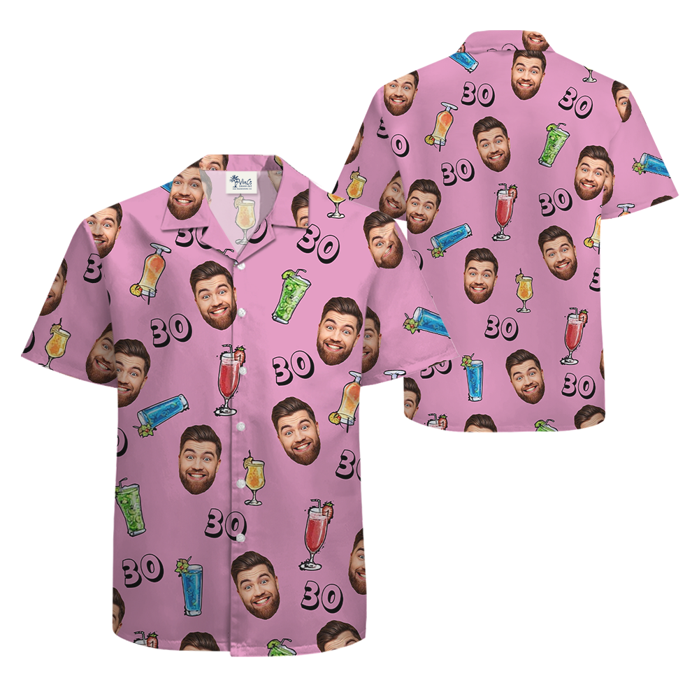 Custom Face Birthday And Age Aloha Shirt