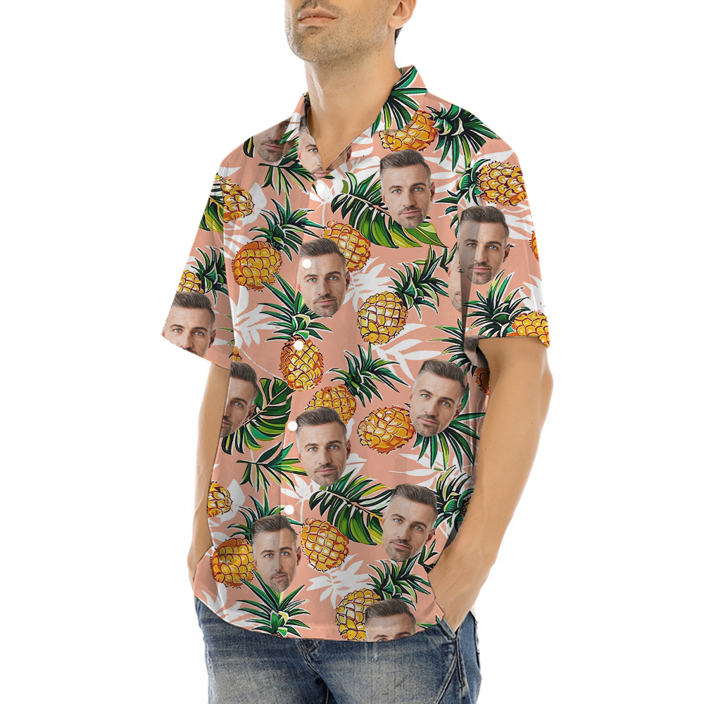 Pineapple Custom Face Aloha Shirt