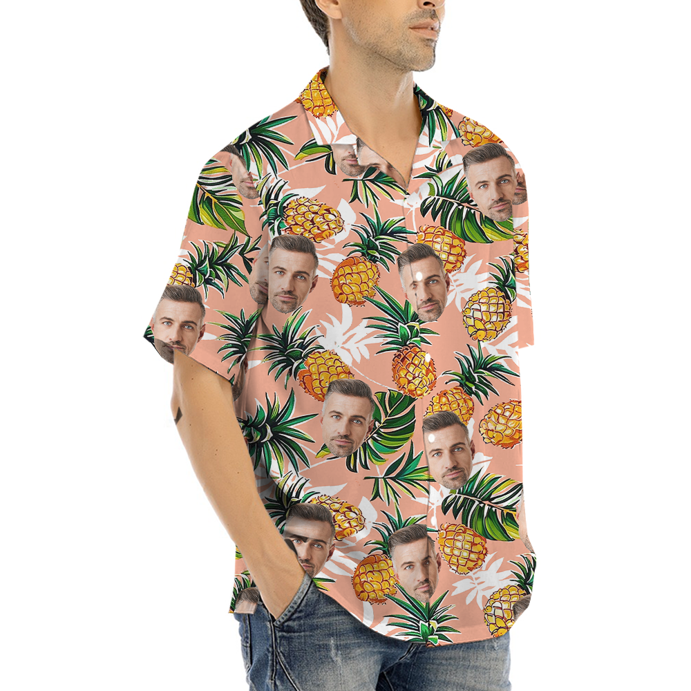 Pineapple Custom Face Aloha Shirt