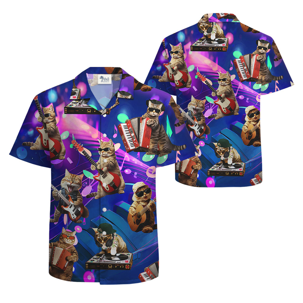 Cat Music Hawaiian Shirt