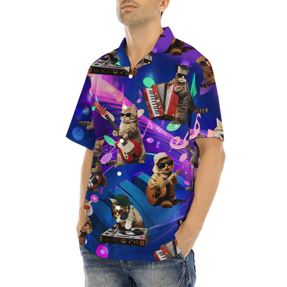 Cat Music Hawaiian Shirt