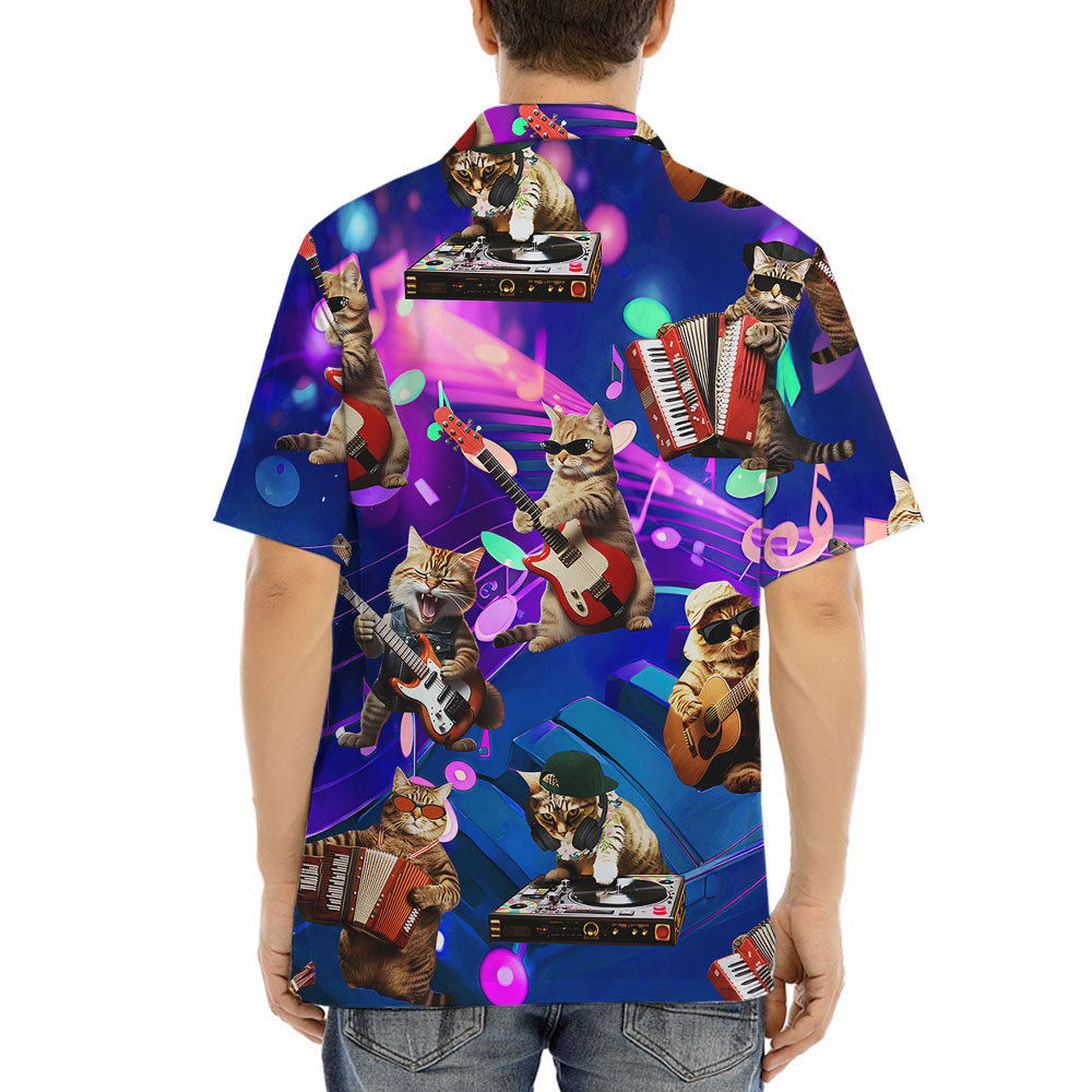 Cat Music Hawaiian Shirt