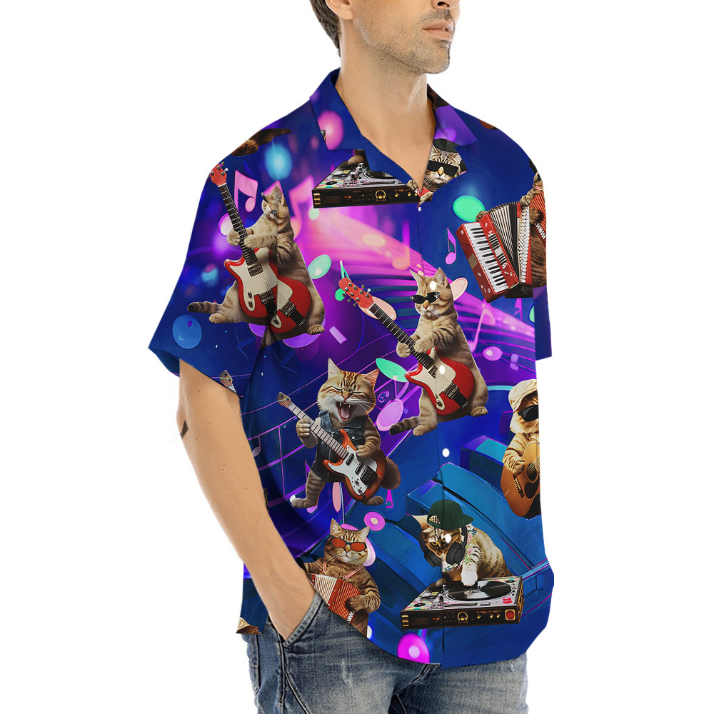Cat Music Hawaiian Shirt