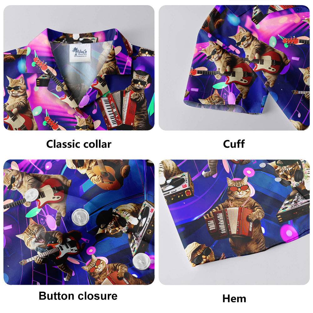 Cat Music Hawaiian Shirt