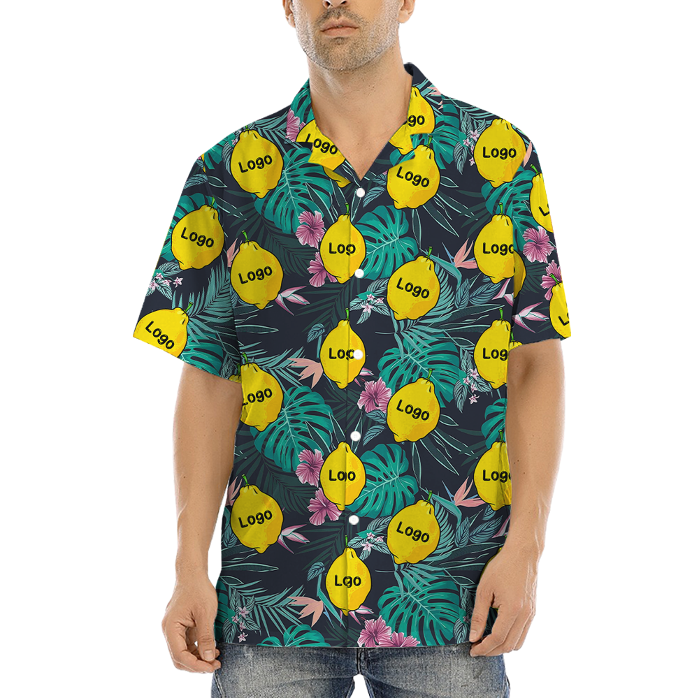 Funny Custom Logo Lemon Tropical Hawaiian Shirt - variant image 1