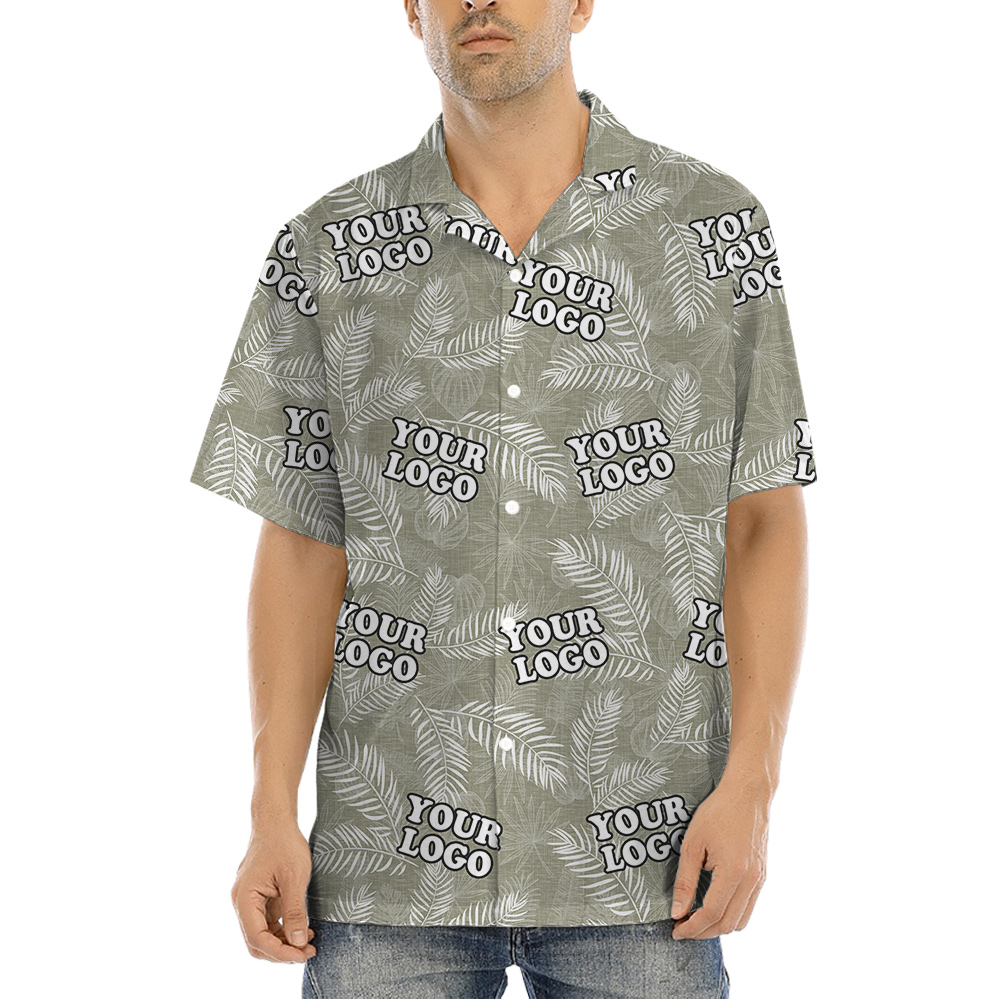 Simple Leave Style Hawaiian Shirt Custom Logo - variant image 1