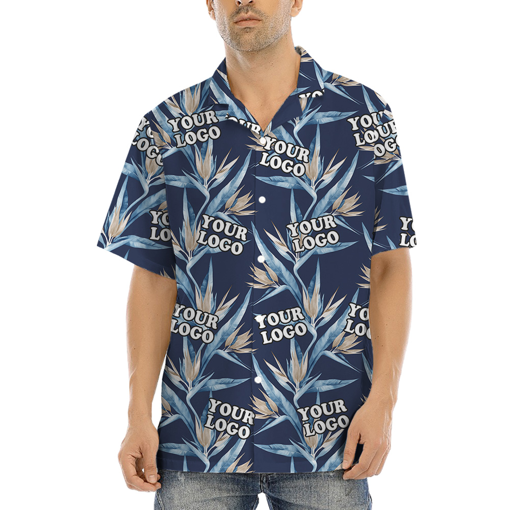 Custom Logo Floral Motif Hawaiian Shirt - variant image 1