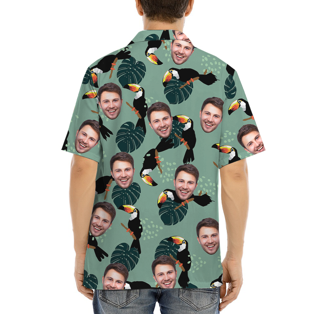 Tropical Toucan Hawaiian Shirt With Custom Face