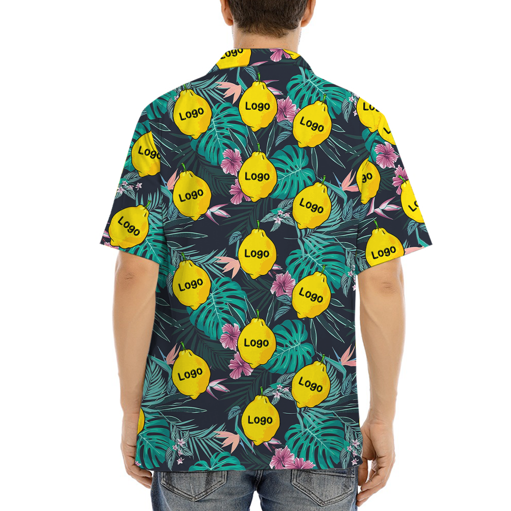 Funny Custom Logo Lemon Tropical Hawaiian Shirt