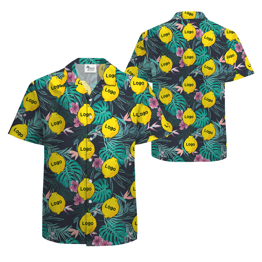 Funny Custom Logo Lemon Tropical Hawaiian Shirt